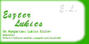 eszter lukics business card